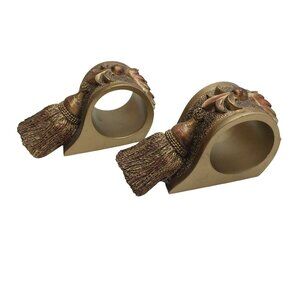 Vintage Curtain Drapery Sconces Tassel